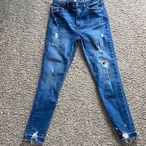 Gap Sky High Skinny Jean Ultra Distressed Size 12 Girls